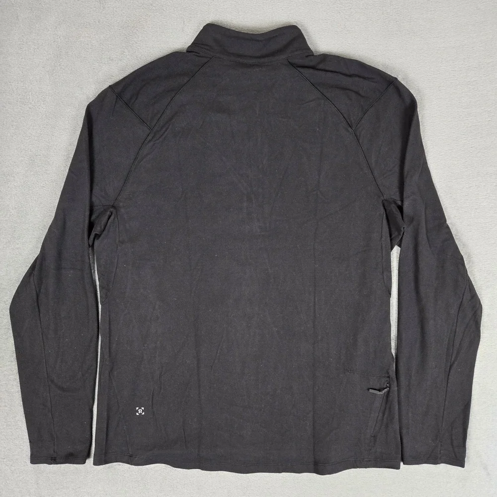 Lululemon Surge Warm 1/2 Zip Men XL Black Performance Running Refelective M3AJWS
